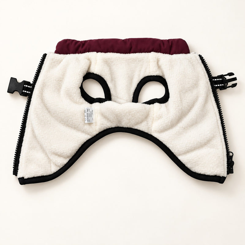 Soft fleece lining inside the dog coat