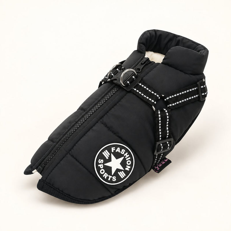All-weather dog coat in Black